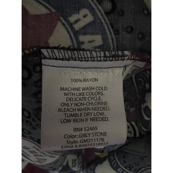 George Mens Vintage Retro Beer All Over Print Blue Button Camp Shirt 3XL Pocket - Picture 9 of 9